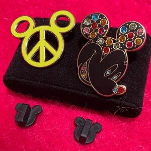 Authentic Mickey Mouse Trading Pins. 
From the Year 2008. 
Rhinestone & Enamel.